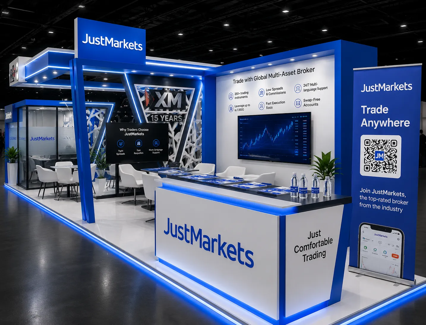 JustMarkets 3D design render