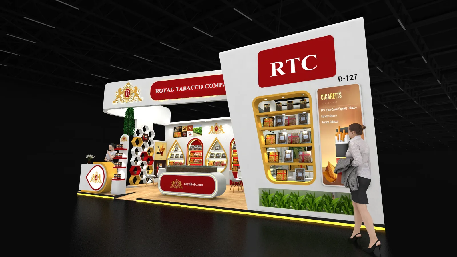 Royal Tobacco Company 3D design render