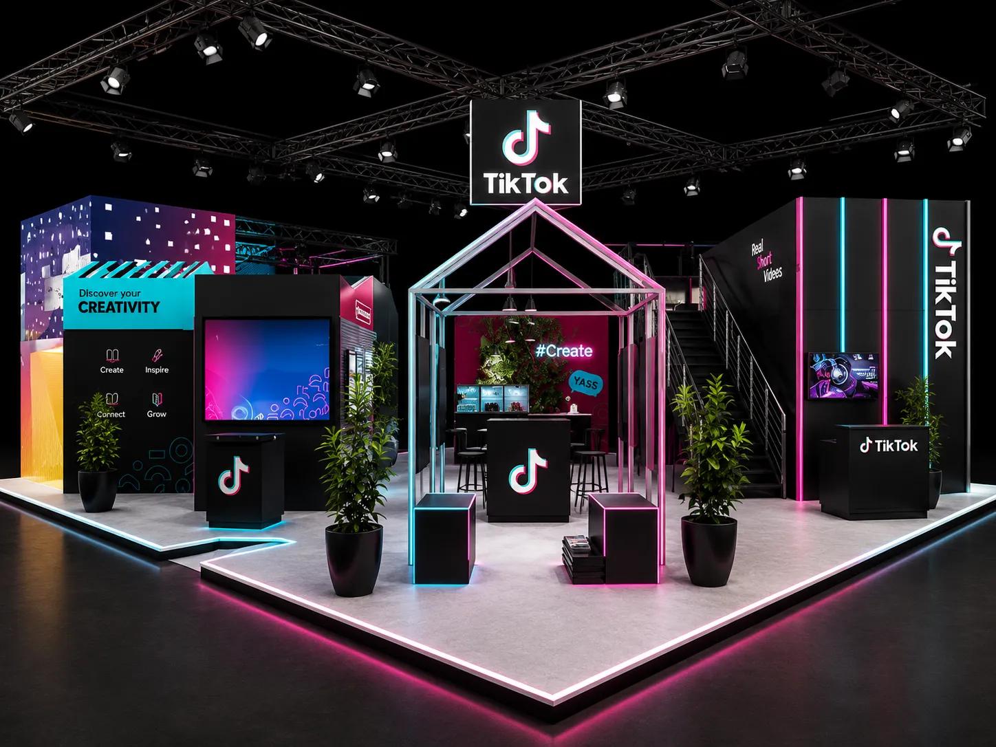 TikTok 3D design render